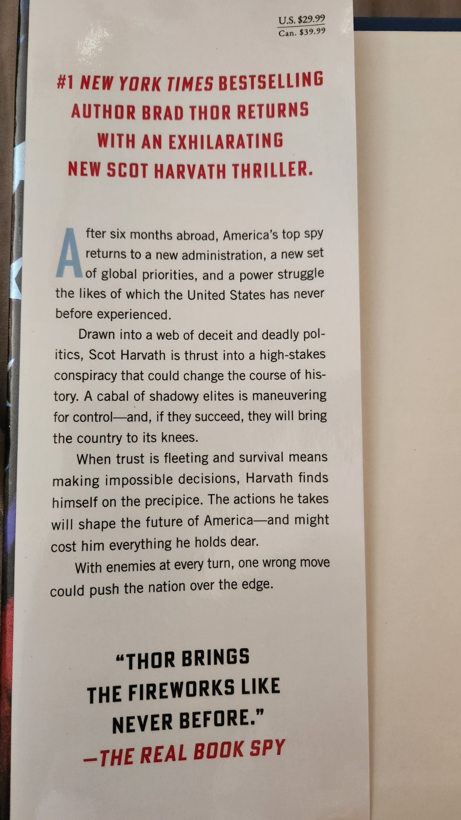 Edge of Honor : A Thriller by Brad Thor (2025, Hardcover)