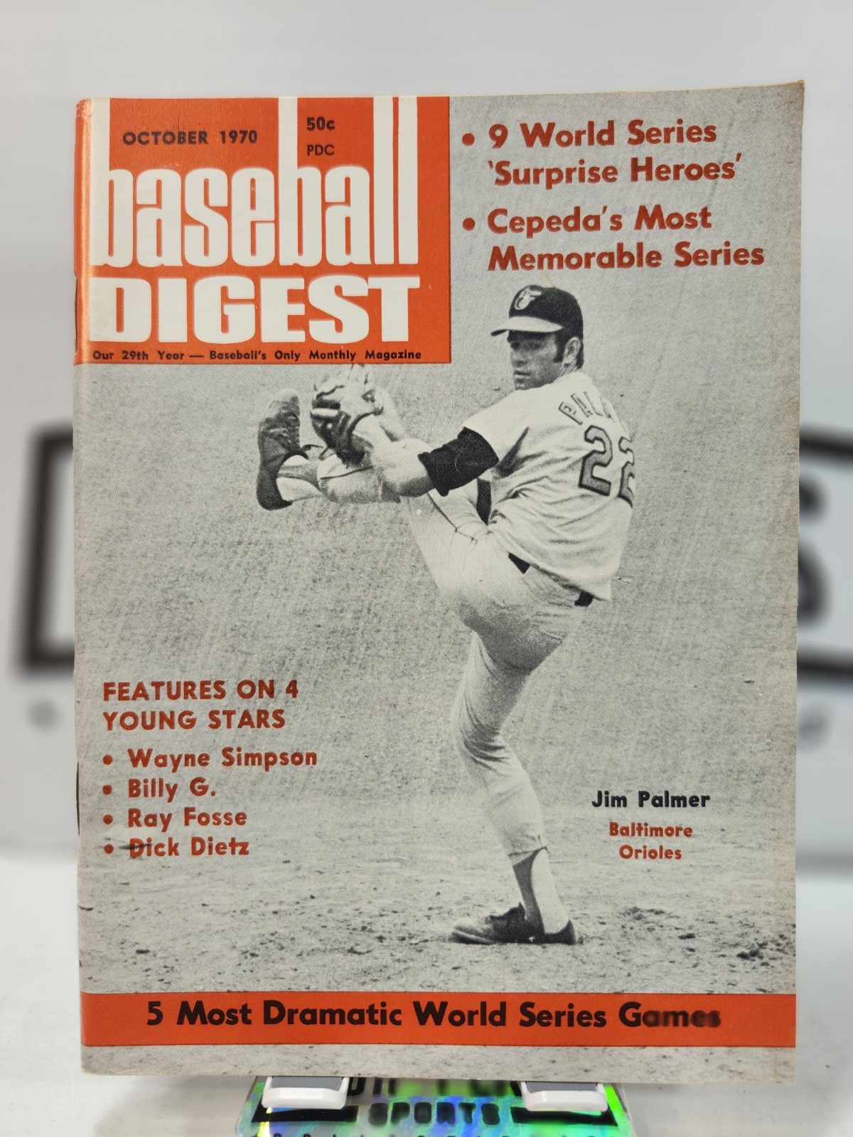 Baseball Digest – Oct 1970: Jim Palmer Cover – Features on 4 Young Stars