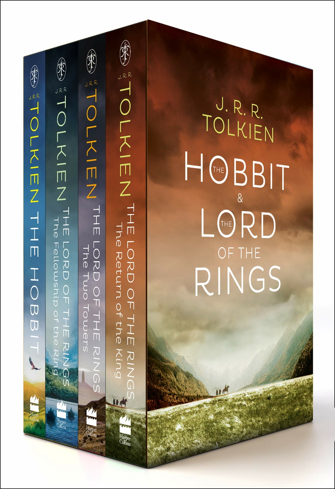 The Hobbit & The Lord of the Rings 4 Books Boxed Set By JRR Tolkien NEW Paperbck