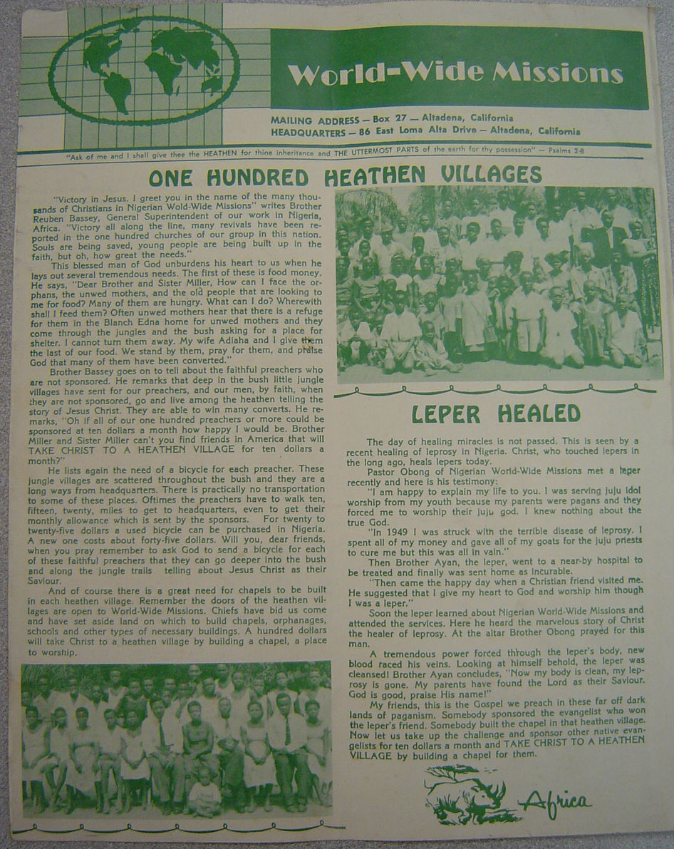 World-Wide Missions – June 1960 Magazine – Basil Miller – evangelical