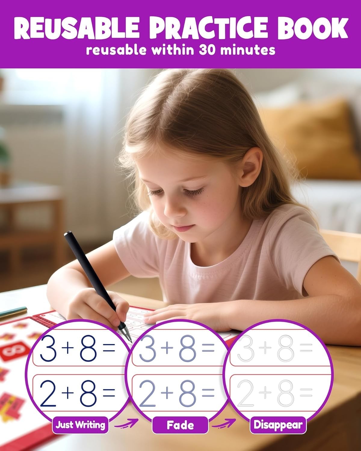 Magic Grooved Writing Practice Books for Kids, Large Grooved Handwriting Copy…