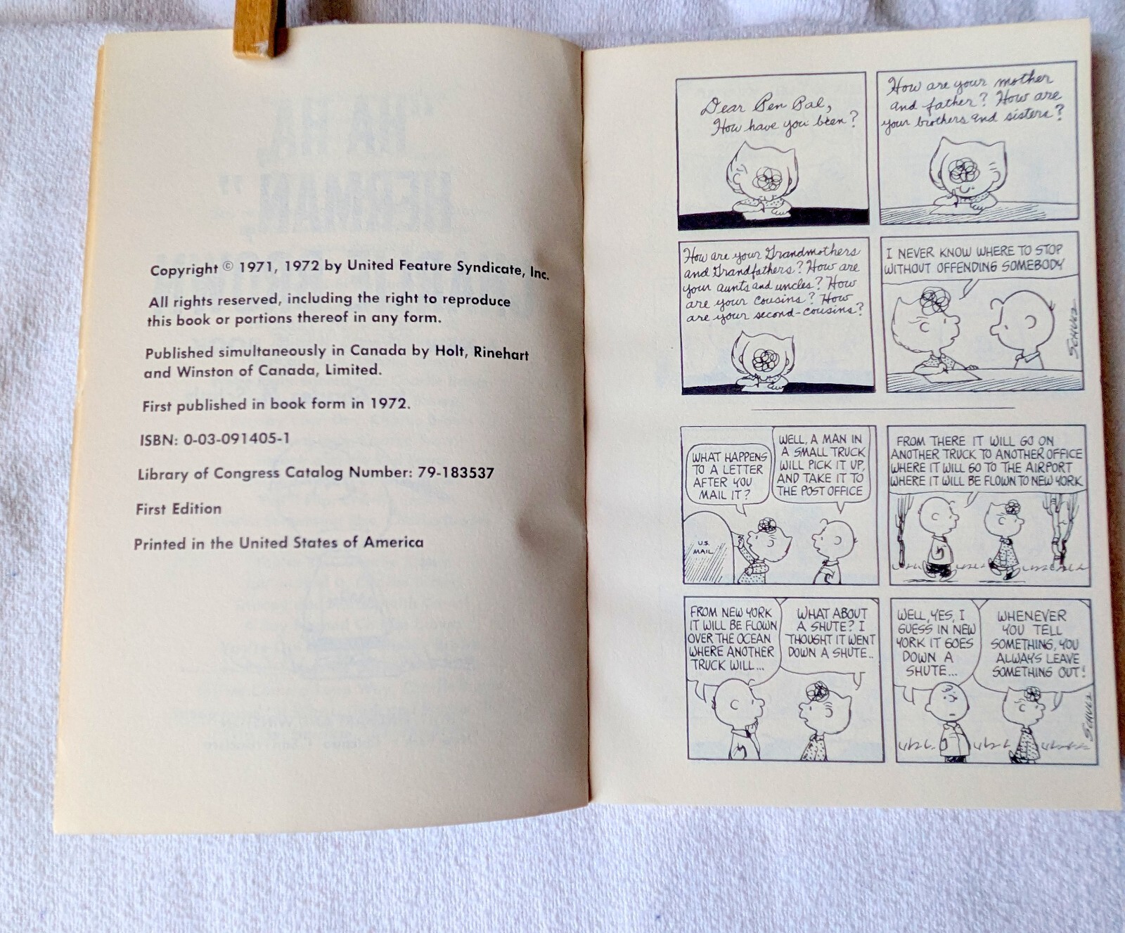 Lot of 3 Vintage Peanuts Books