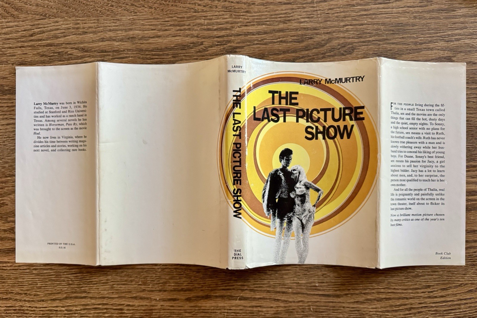 Larry McMurtry *Signed* The Last Picture Show 1966 “Small Town Horror Quote