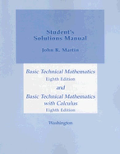 Student’s Solutions Manual by Allyn J. Washington: Used