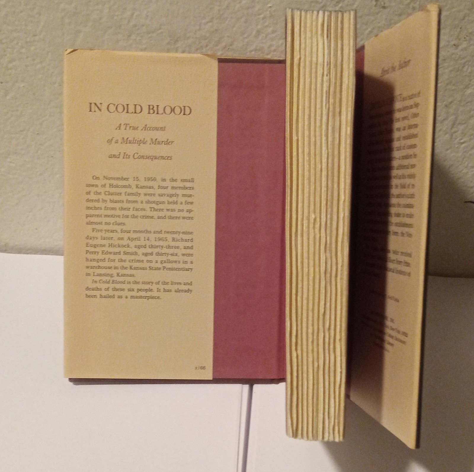 In Cold Blood Truman Capote Hardcover Random House Dust Jacket True Crime
