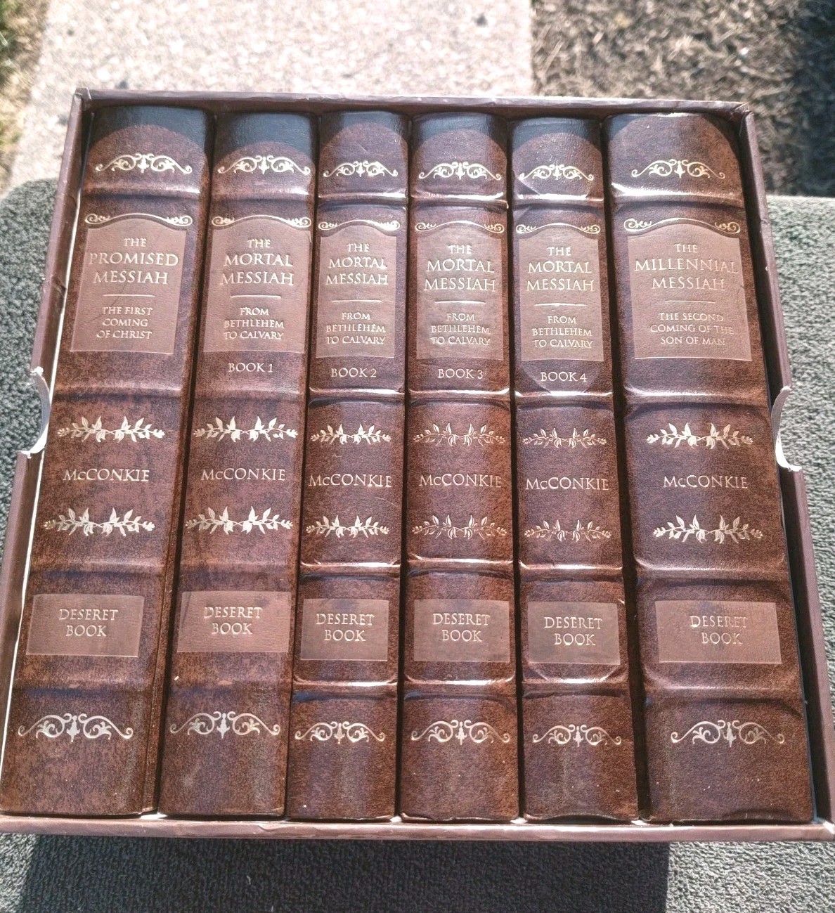 The Messiah Series 6-Volume Box Set Bruce R McConkie VG Cnd Deseret Leatherbound