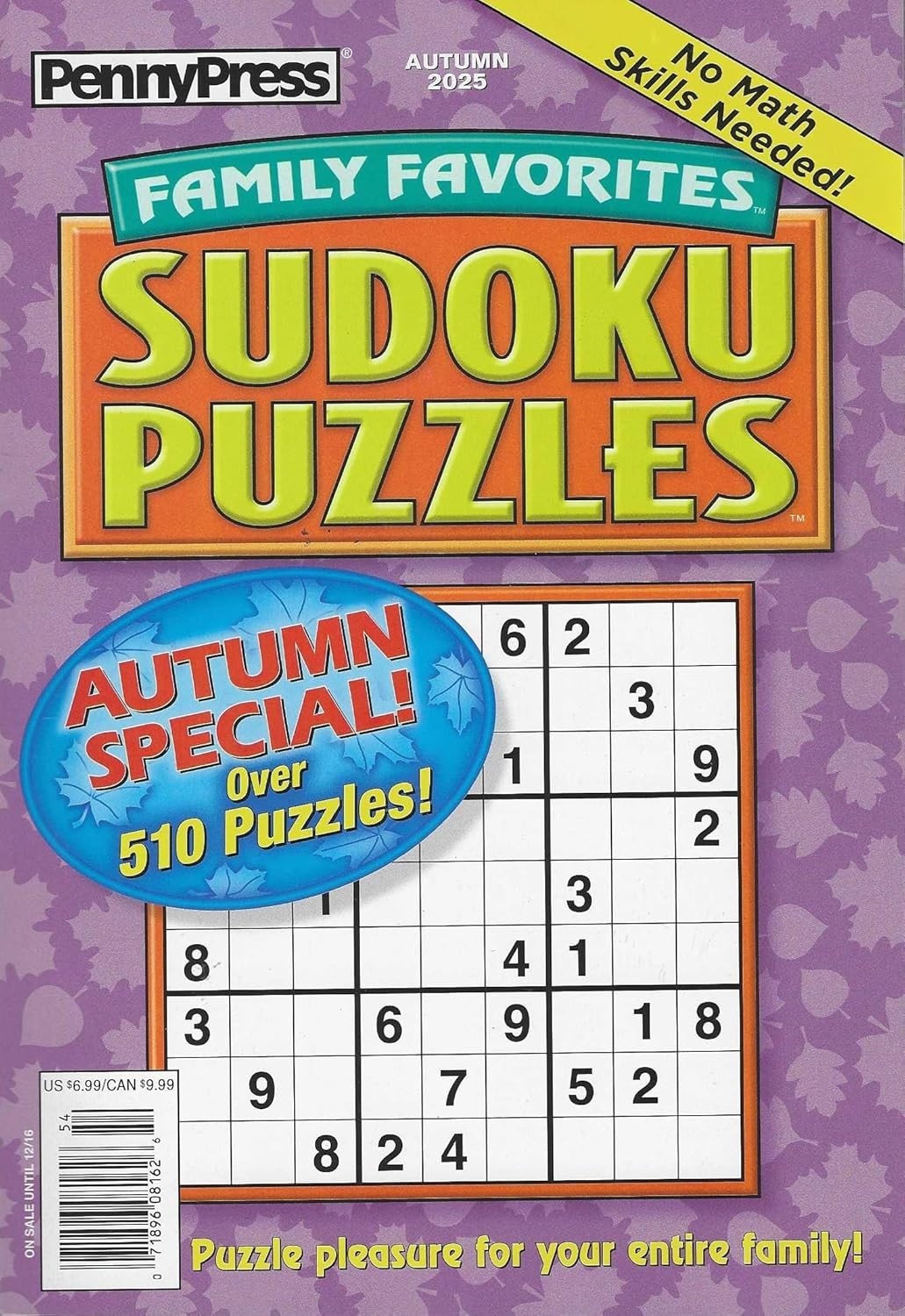 Penny Press Family Favorites Sudoku Puzzles Magazine Autumn 2025