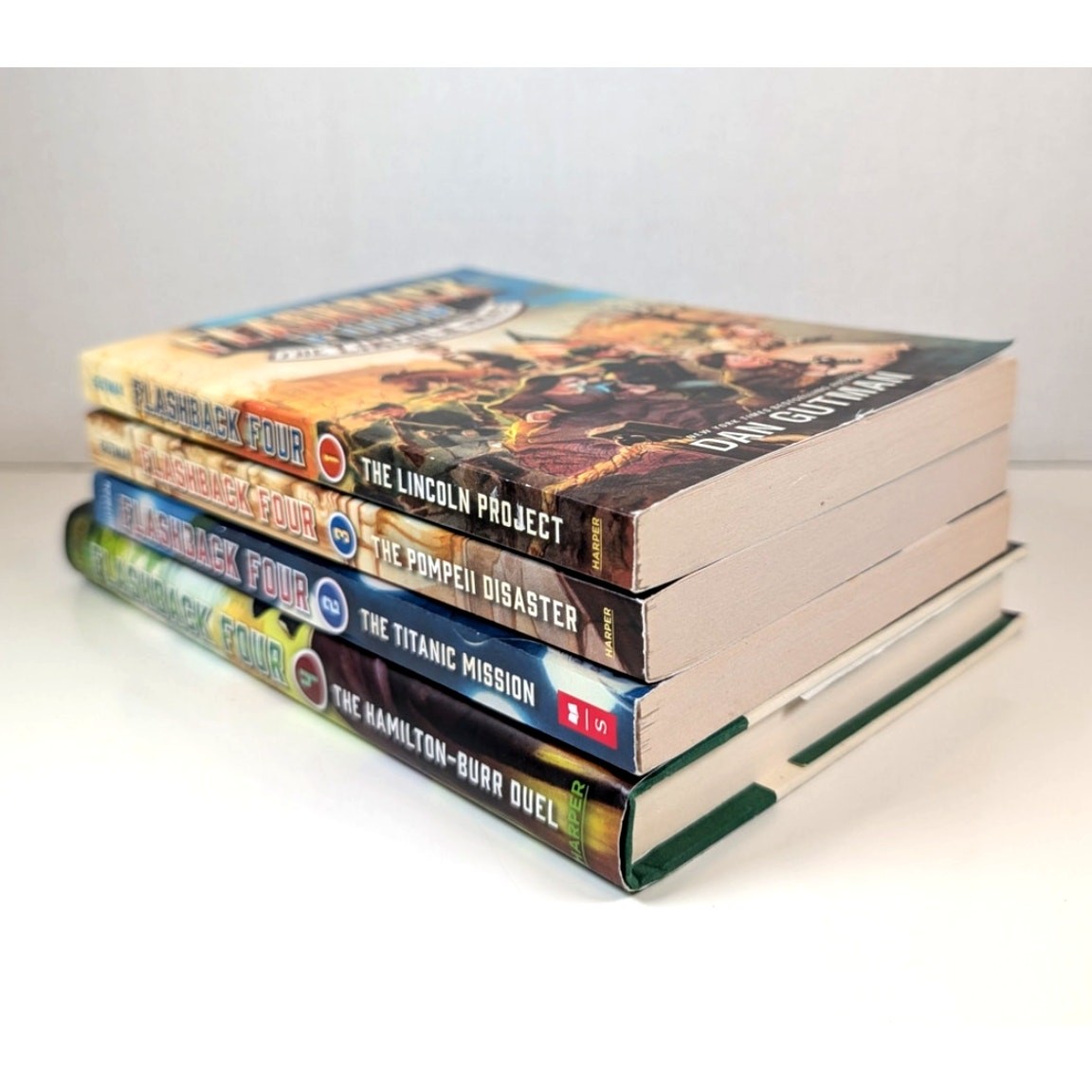 Complete Set FLASHBACK FOUR Children Books series Dan Gutman vol. 1-4 SIGNED