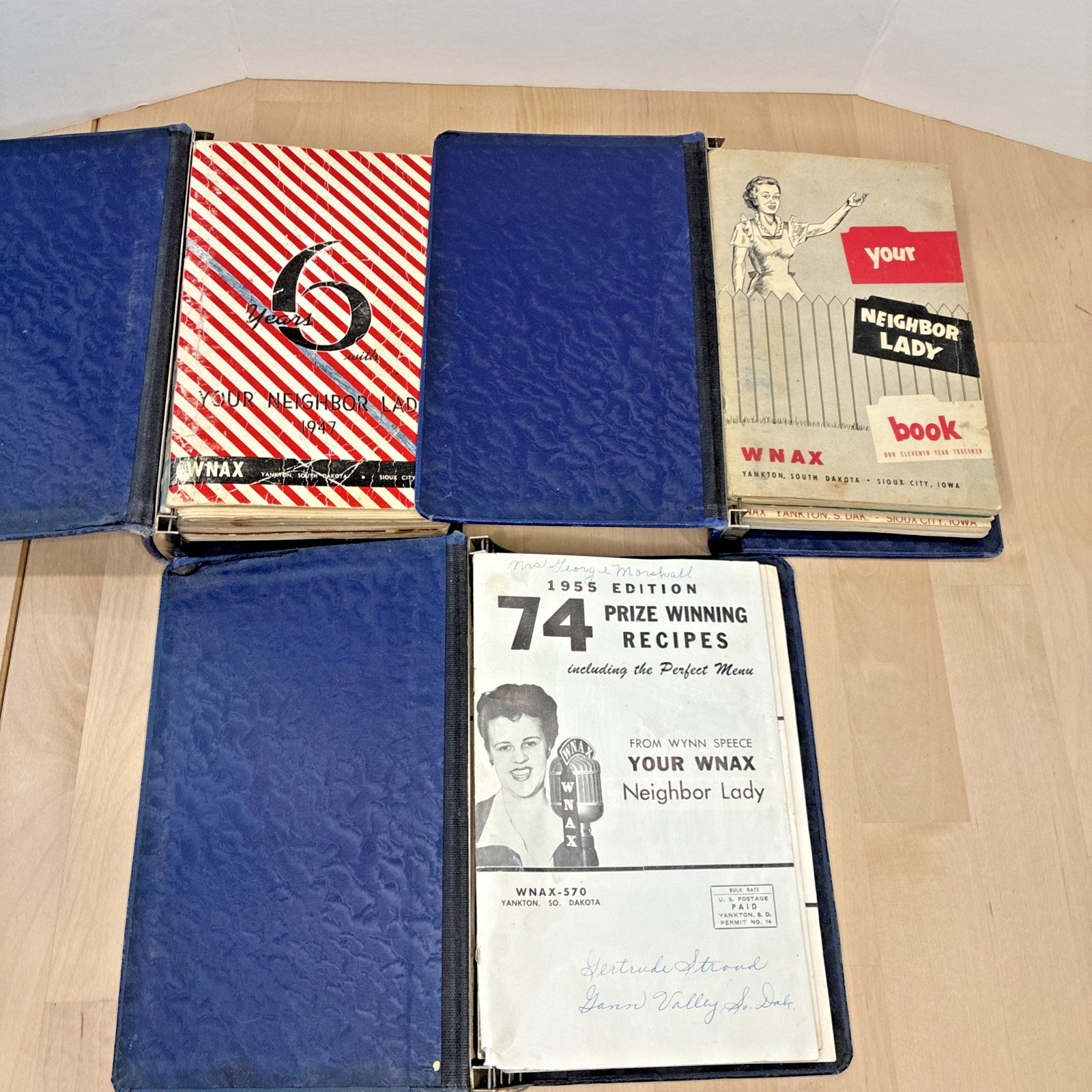 WNAX Yankton SD Your Neighbor Lady Books 1947-50s Lot of 14 in 3 binders