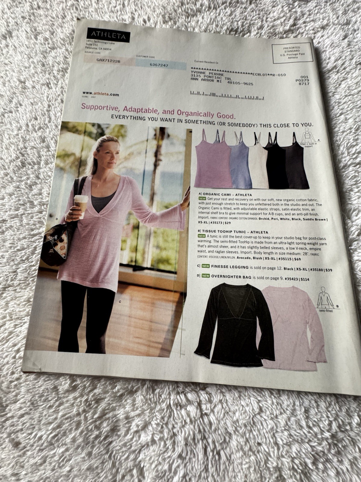 ATHLETA Catalog Spring Preview 2007 72 Pages EXCELLENT Condition