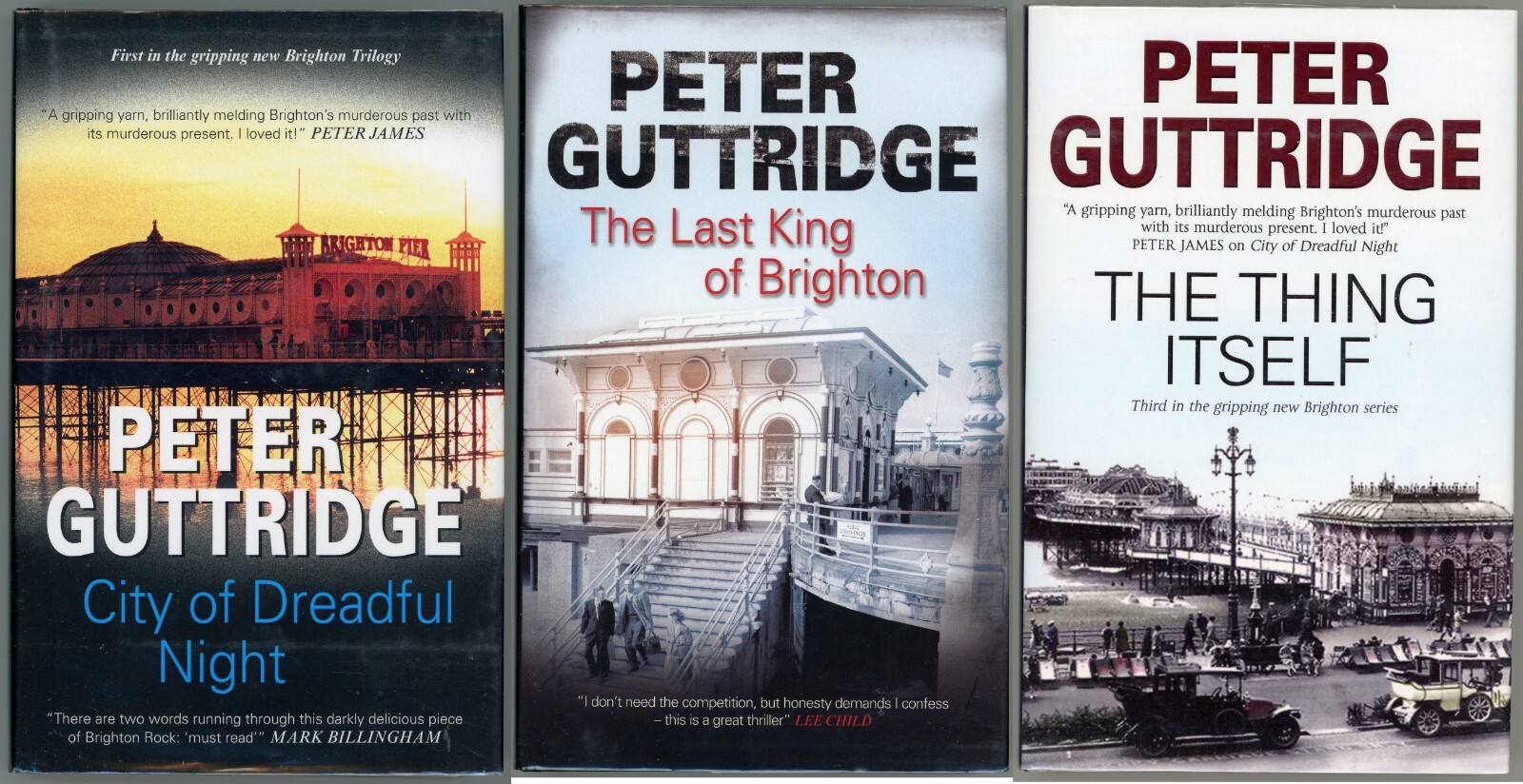 Brighton Series English Police Lot of 3 Hardcover by Peter Guttridge