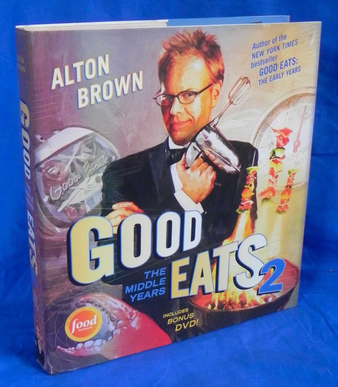 Alton Brown “Good Eats 2” Cookbook HCDJ + DVD, 428 Pages 6 Seasons, 2010 Exc.