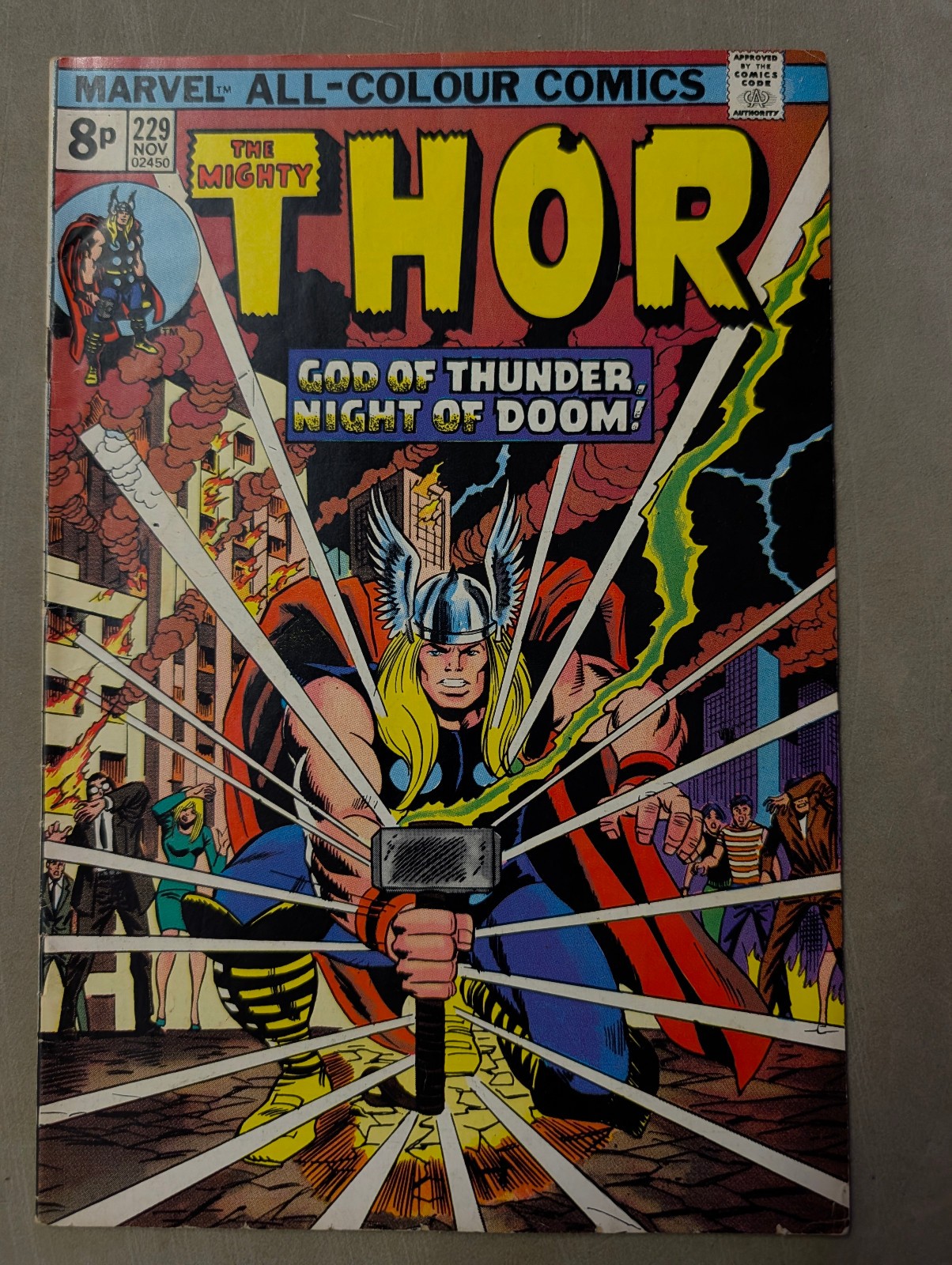 Thor #229, Marvel Comics, 1974, Advert for Hulk #181, Wolverine.