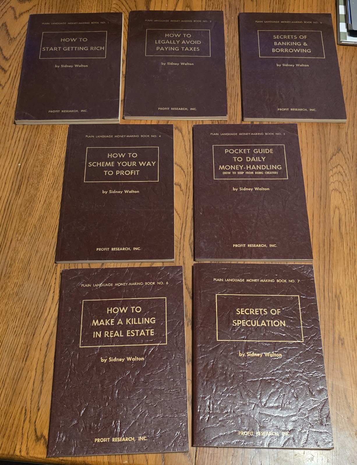 7 How To Books by Sidney Walton Start Getting Rich Scheme Your Way To Profit Lot