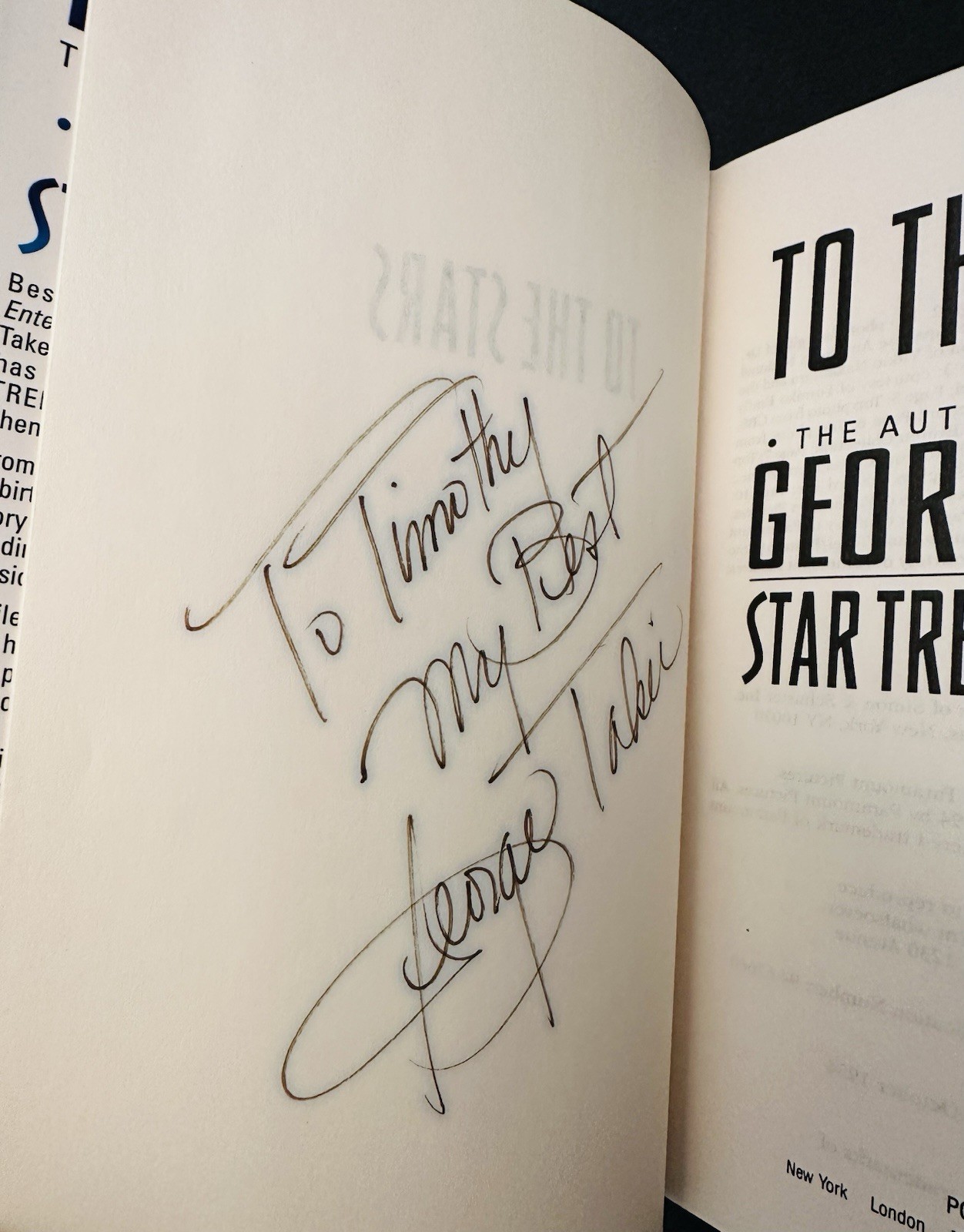 SIGNED To The Stars – The Autobiography of George Takei 1st Edition HCDJ 1994