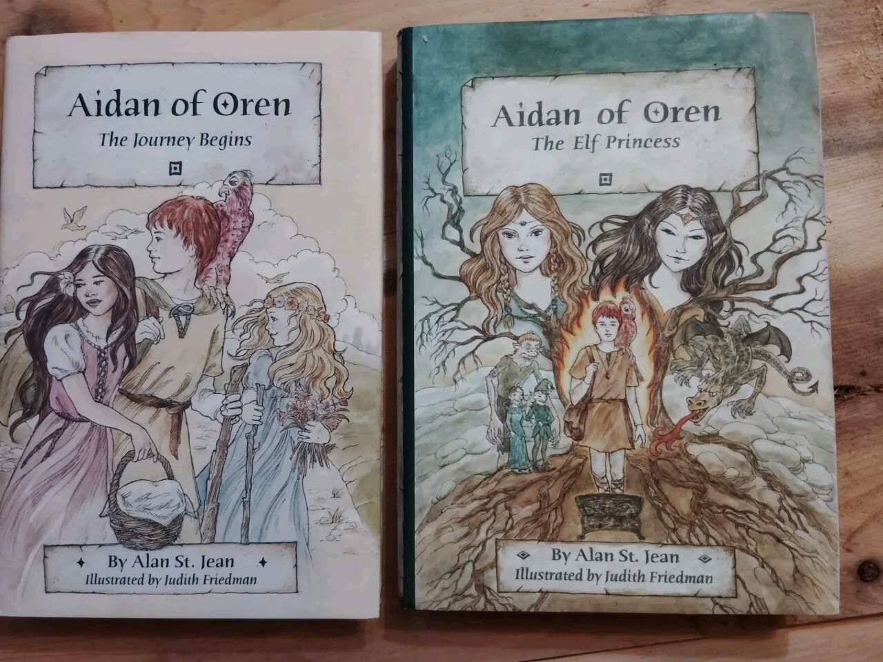 2 Hardback Books Aidan of Oren : The The Journey Begins, The Elf Princess