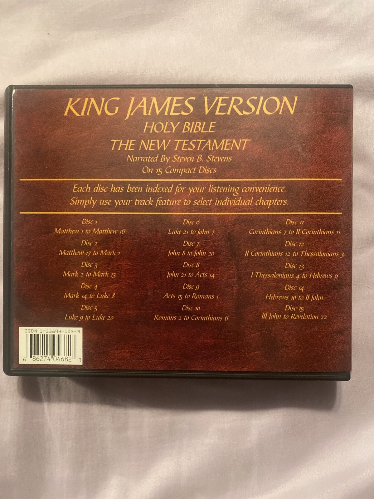 King James Version Bible New Testament – 15 CD Set – 16 Hours – Steven Stevens