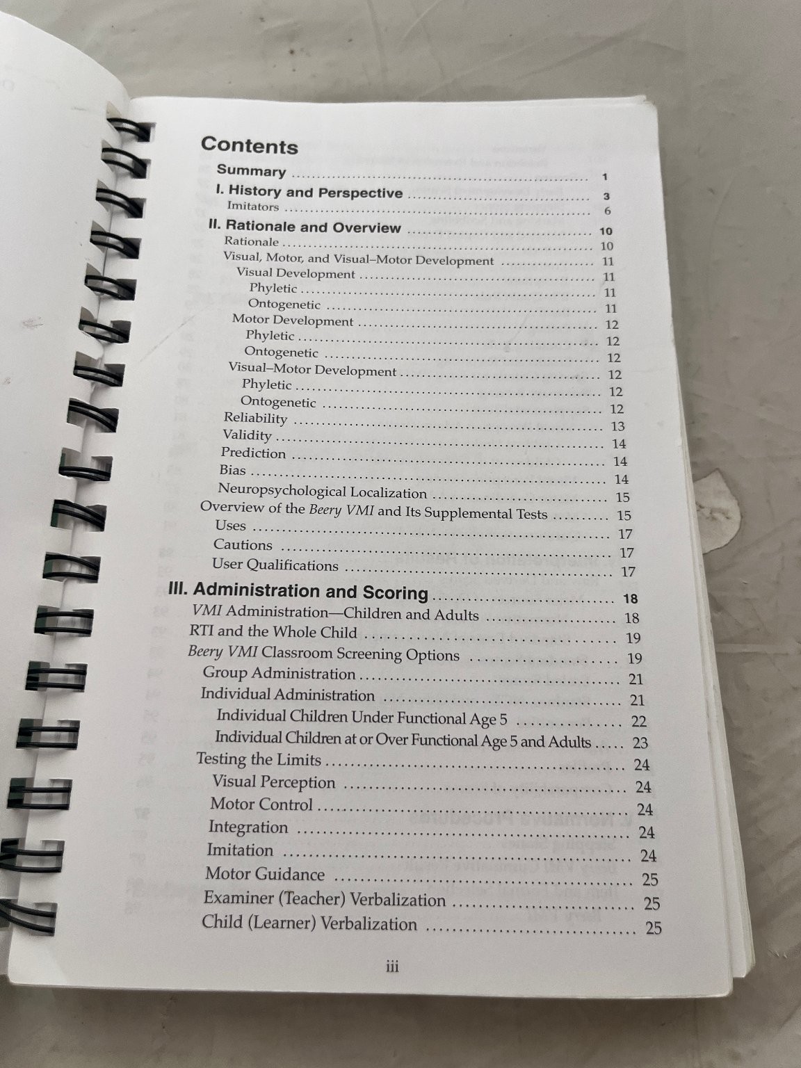 Beery VMI Developmental Test Visual-Motor Integration 6th Ed Beery Pearson