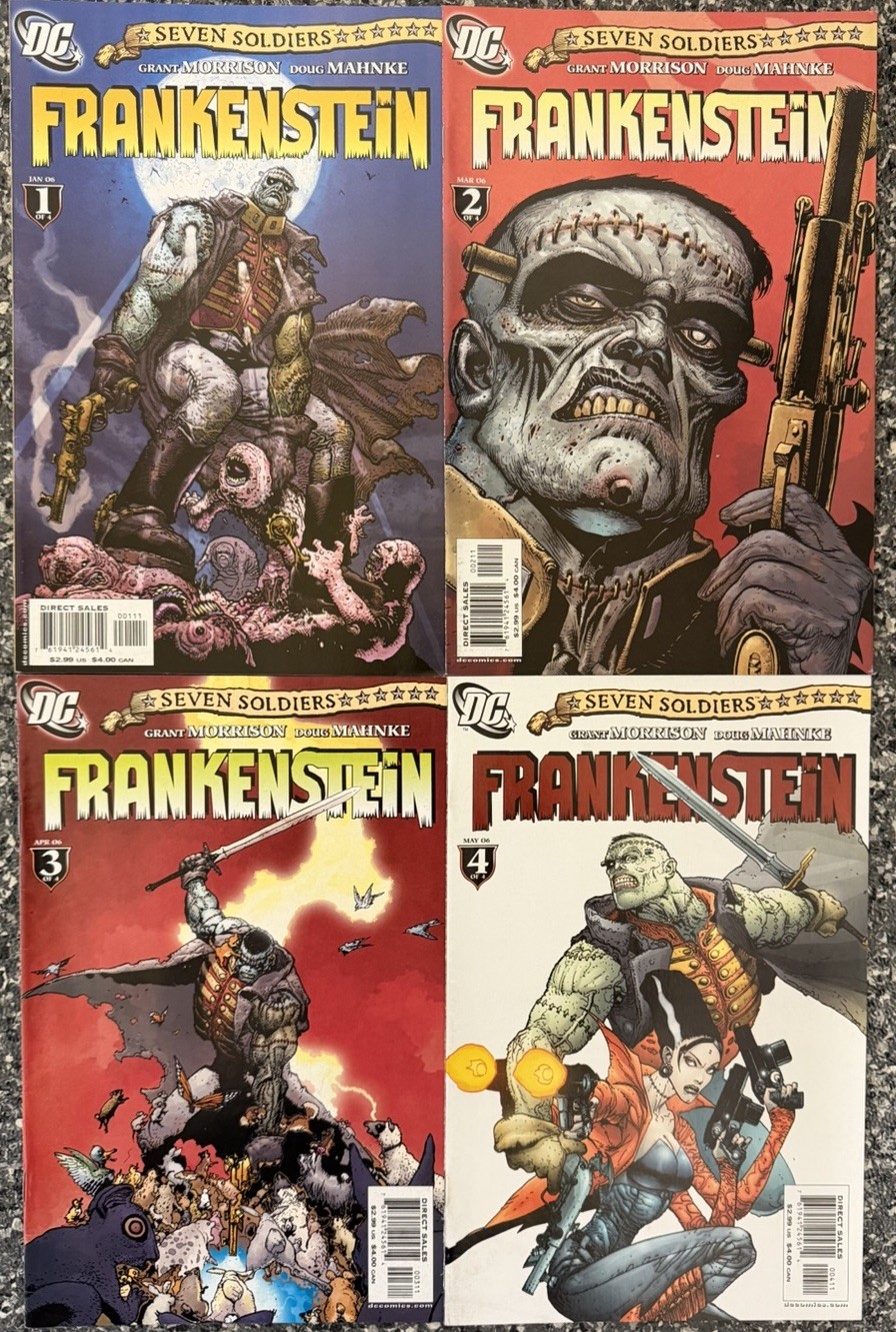DC Comics Seven Soldiers Frankenstein #1 , 2 , 3 & 4 2006 Full Complete Set NM