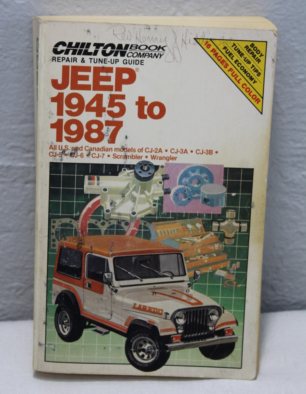 Chilton’s Repair & Tune-Up Guide Jeep 1945 to 1987 Manual CJ5 CJ7 Wrangler