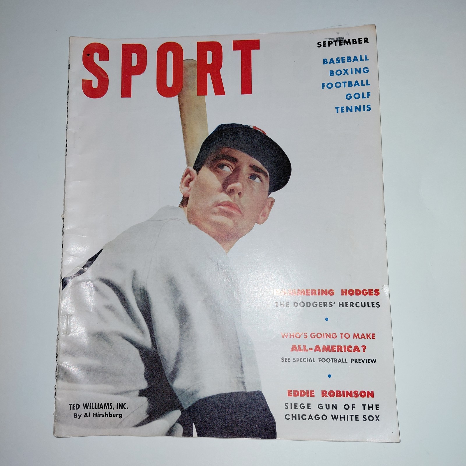 Sport Sept 1951 Ted Williams cover, Sal Maglie, Eddie Robinson, Enos Slaughter