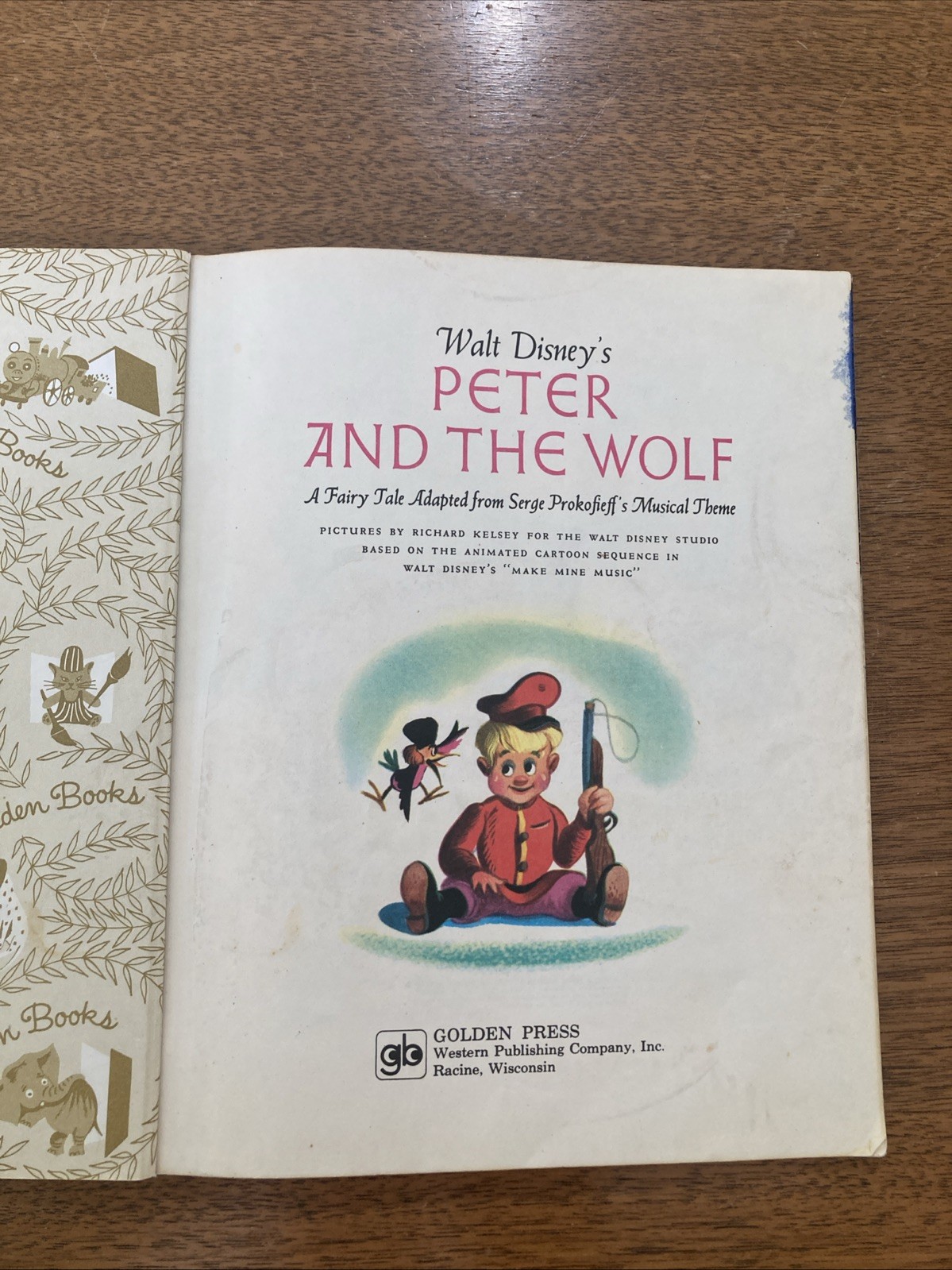Walt Disney’s Peter & The Wolf Vintage Children’s Little Golden Book 1976