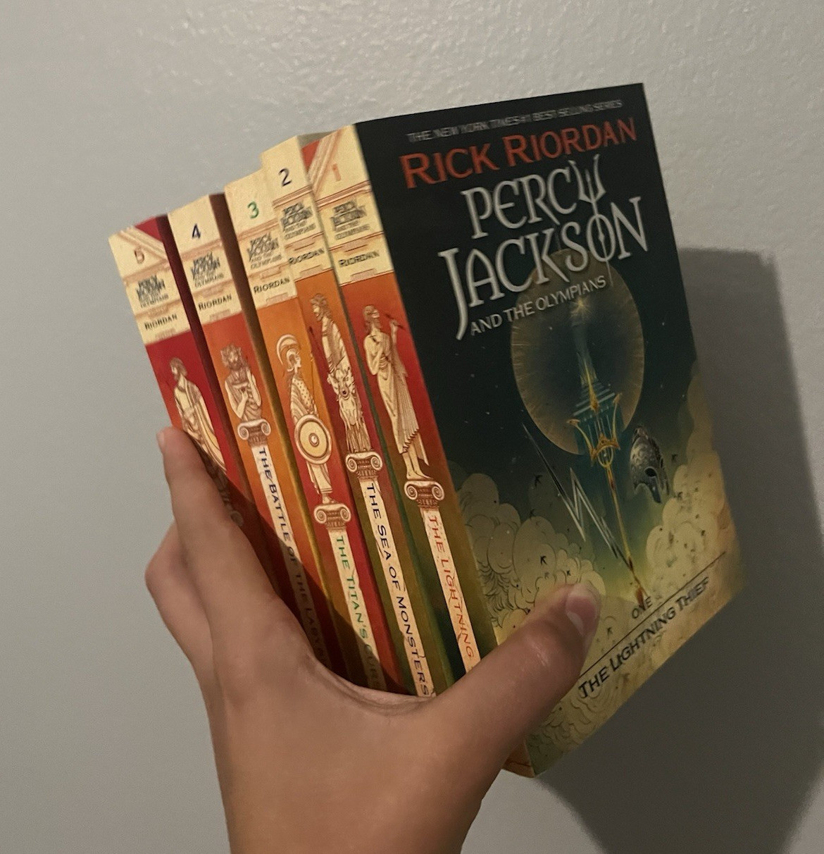 Rick Riordan Percy Jackson and the Olympians 5-Book Paperback Lot Fantasy