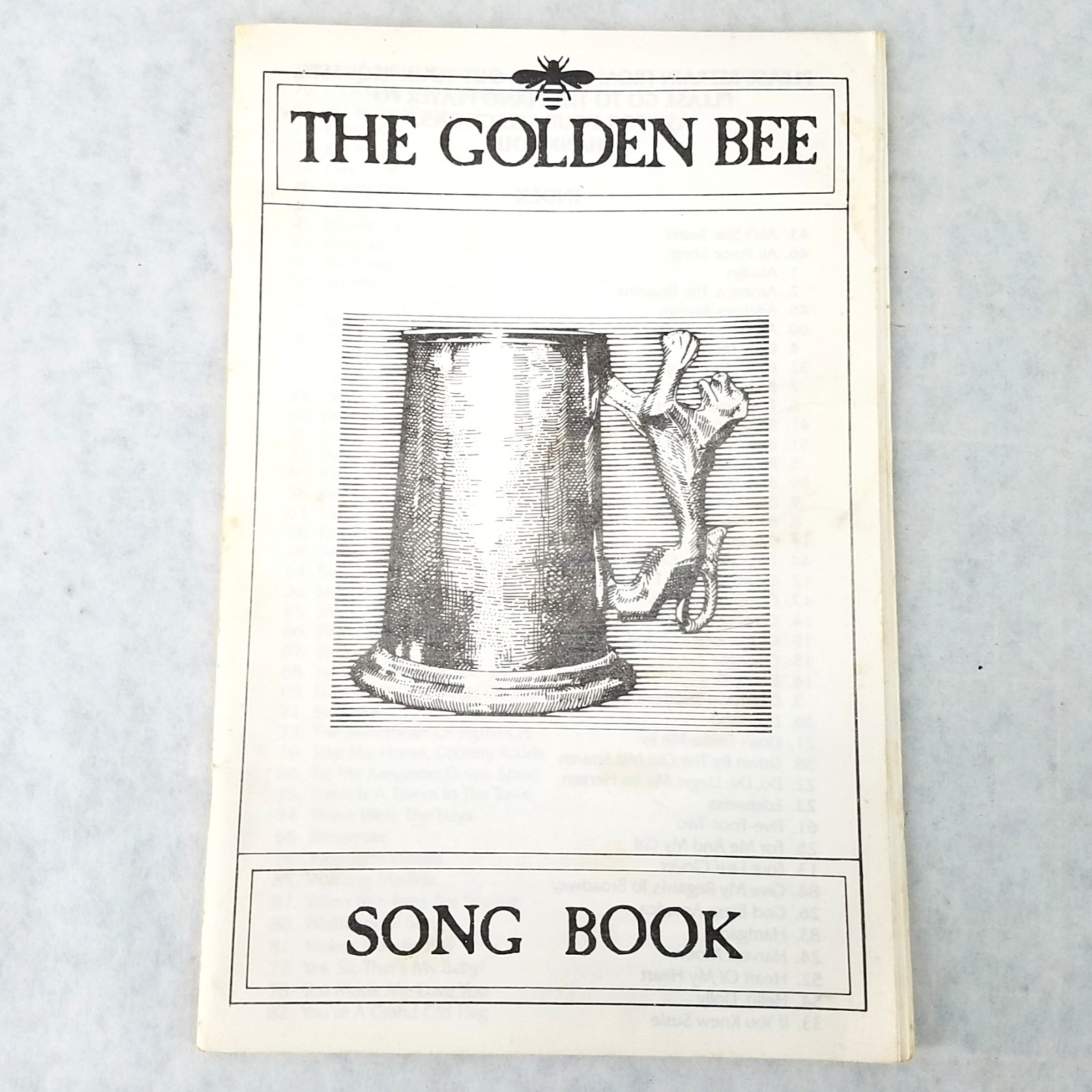 The Golden Bee Song Book – Stapled Softcover – Broadmoor – Colorado Springs CO