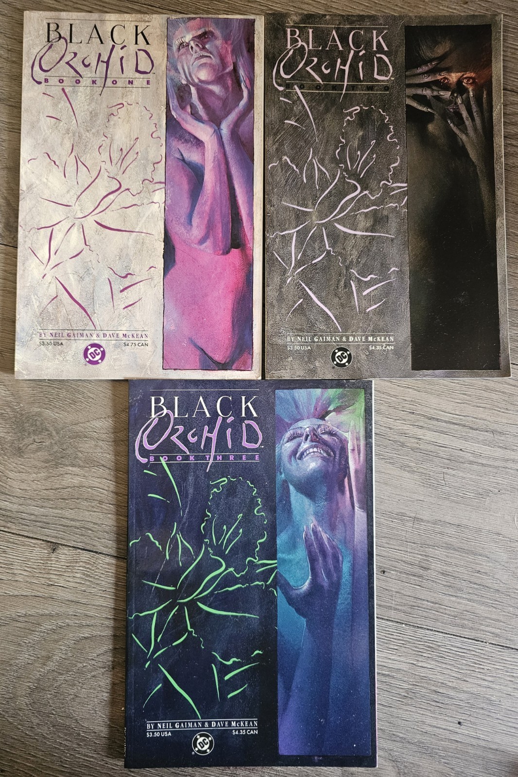 Black Orchid #1-3 Complete Set DC 1988 Neil Gaiman Dave McKean Prestige