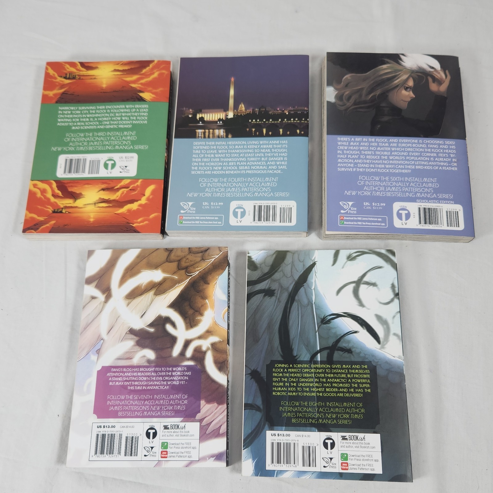 Mixed Lot Of Maximum Ride Manga James Patterson Narae Lee Volumes 3,4,6,7,8