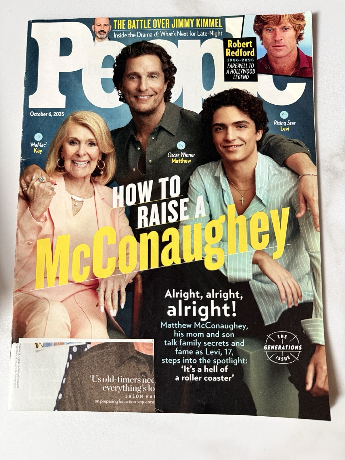 People Magazine October 6, 2025 How To Raise A McConaughey Cover