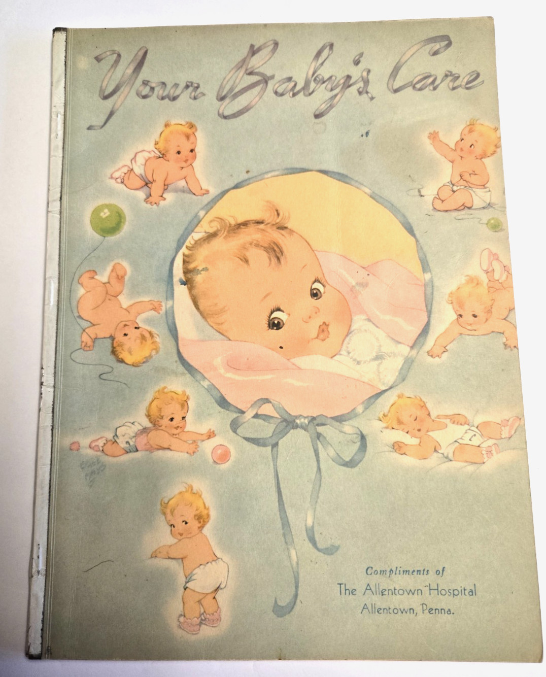 Vintage 1948 Allentown Hospital PA, YOUR BABY’S CARE 80 page soft cover book