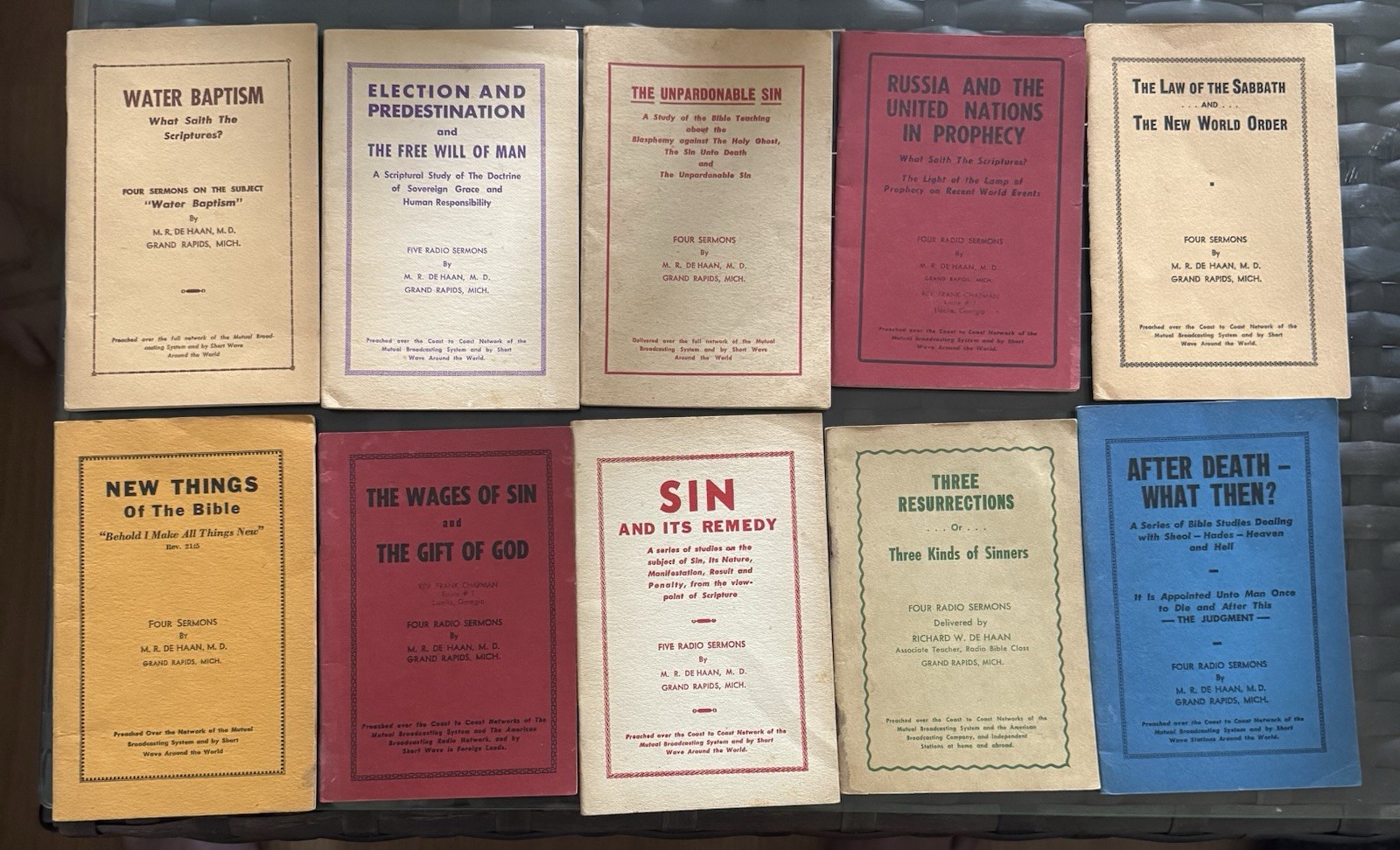 ?RARE?Radio Sermons by M. R. DeHaan Lot 10 Christian Booklets Paperback