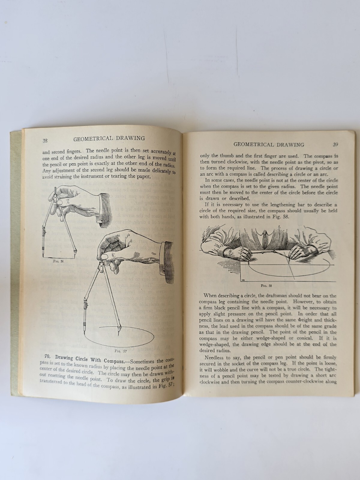 1942 Geometrical Drawing I.C.S. 1st Edition Study Guide Booklet
