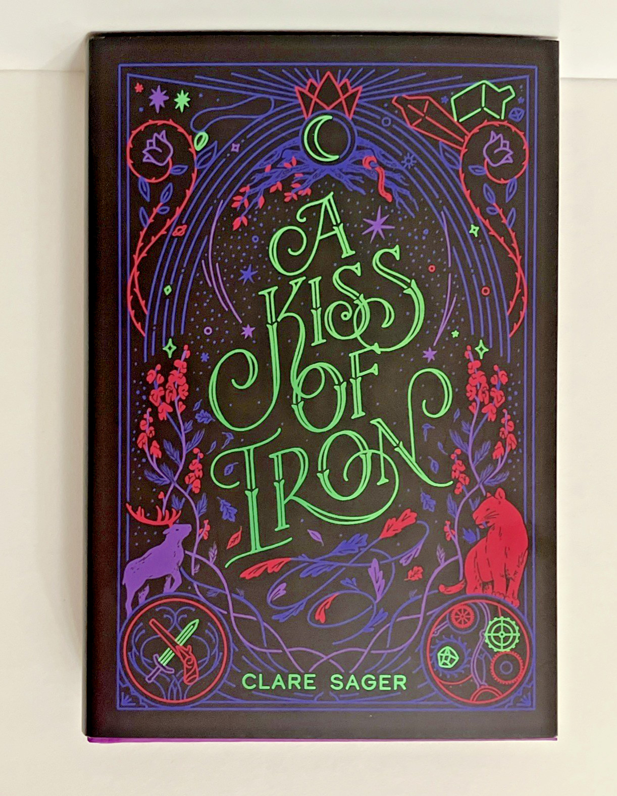 A Kiss of Iron by Clare Sager -Bookish Box Luxe Edition, Sprayed Edges. HC/DJ