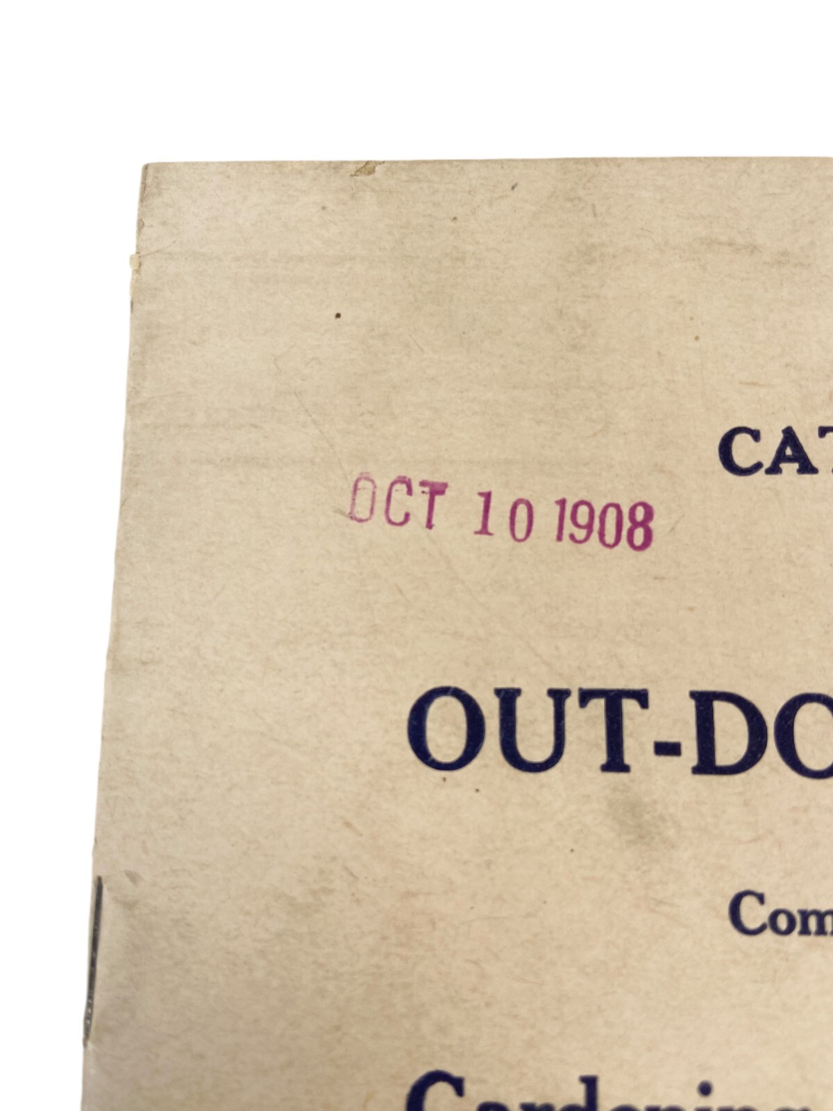 VERY RARE 1908 CATALOGUE OF OUT-DOOR BOOKS The Macmillan Company New York