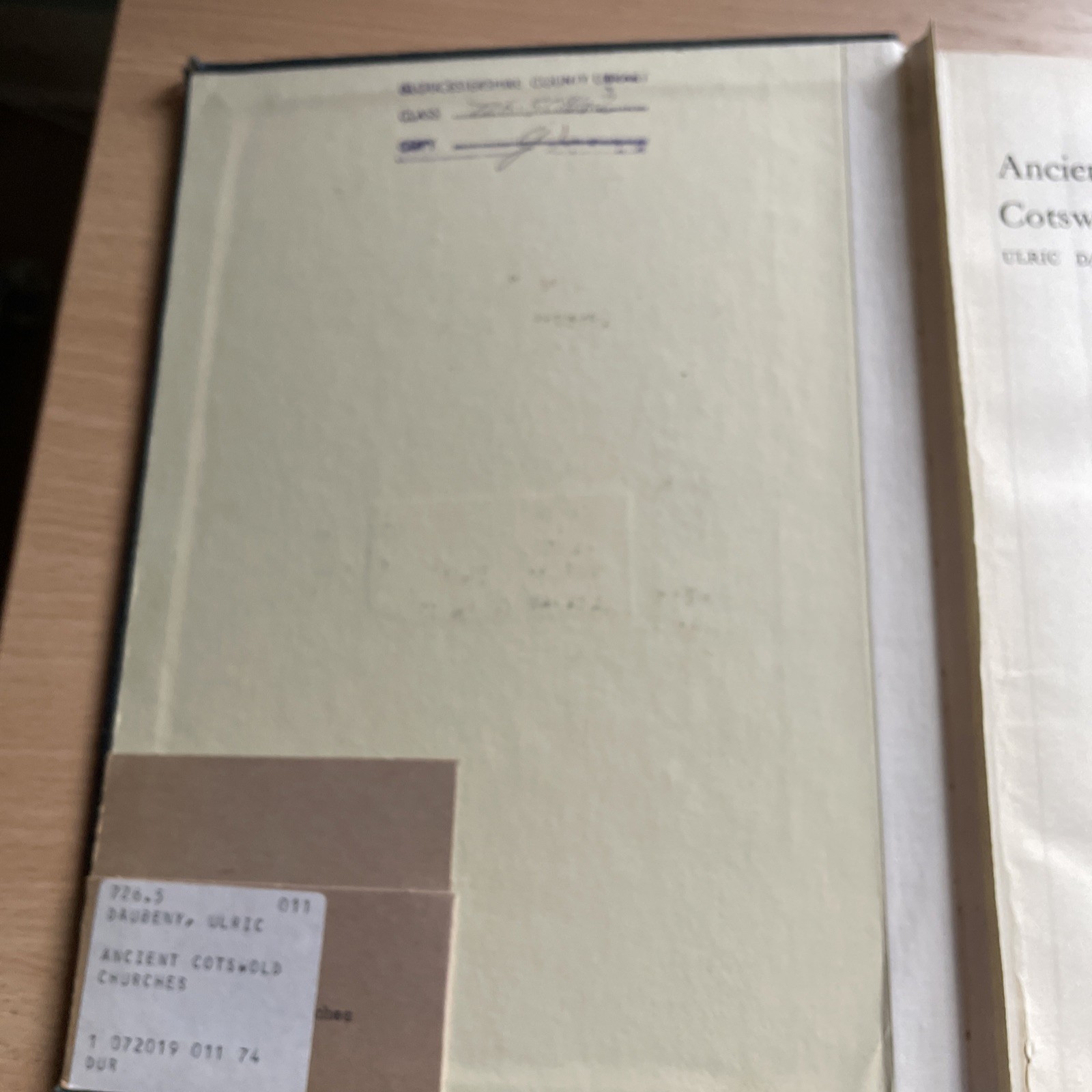Ancient Cotswold Churches – Ulric Daubeny Hardback 1921 Signed & Numbered Ex Lib