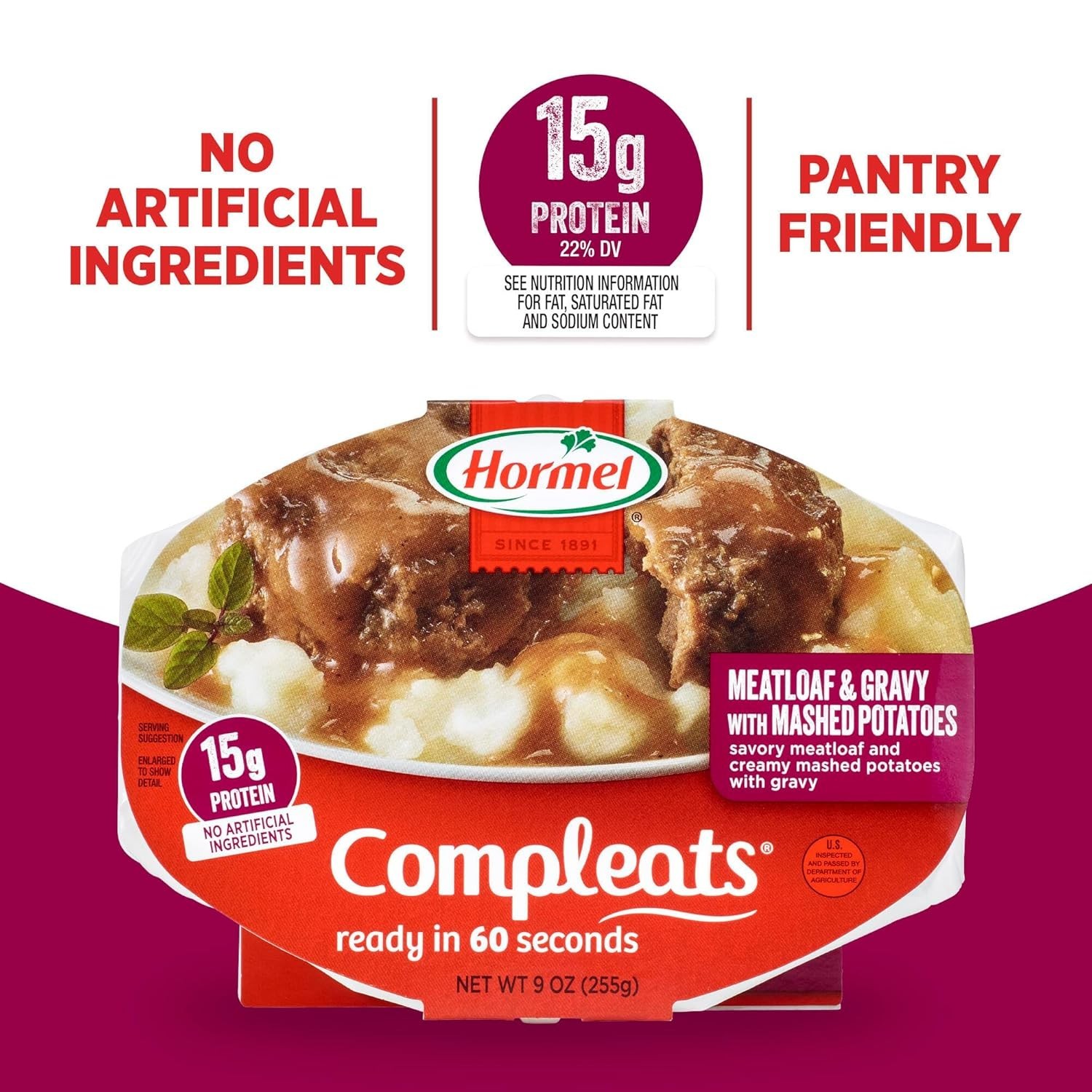Comfort Food Delights: Meatloaf and Gravy with Mashed Potatoes – 9 oz. Trays