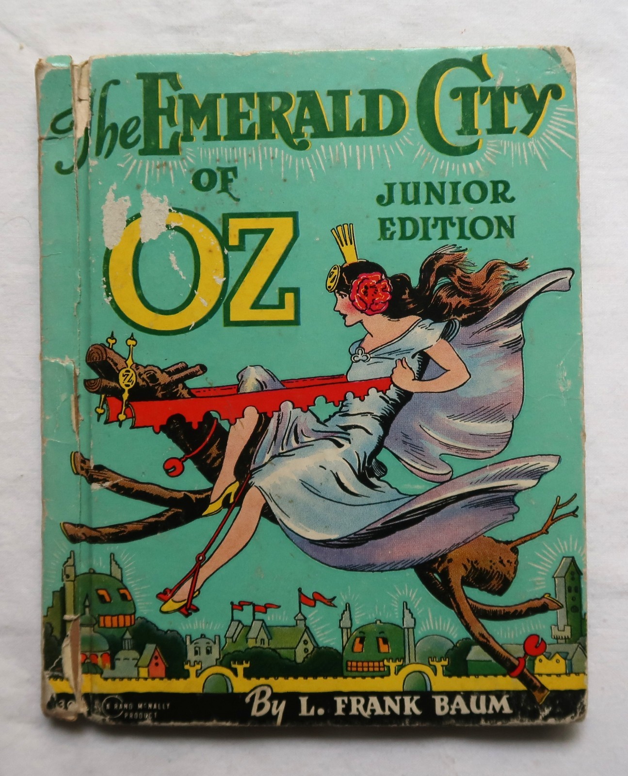 Vintage The Emerald City of Oz Junior Edition Rand McNally L. Frank Baum 1938 HB