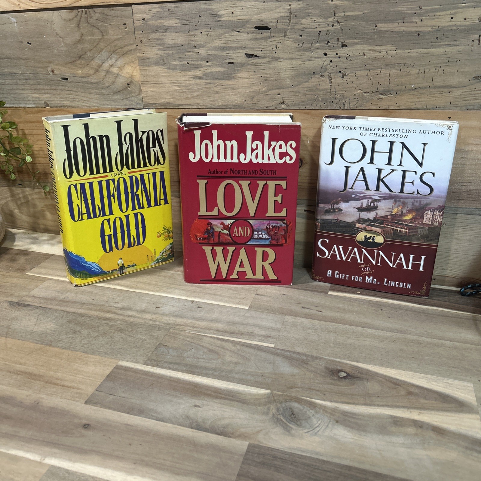 John Jakes HC lot Of 3, 2 are First Ed.,Savannah, CA Gold, Love & War ALL IVGC