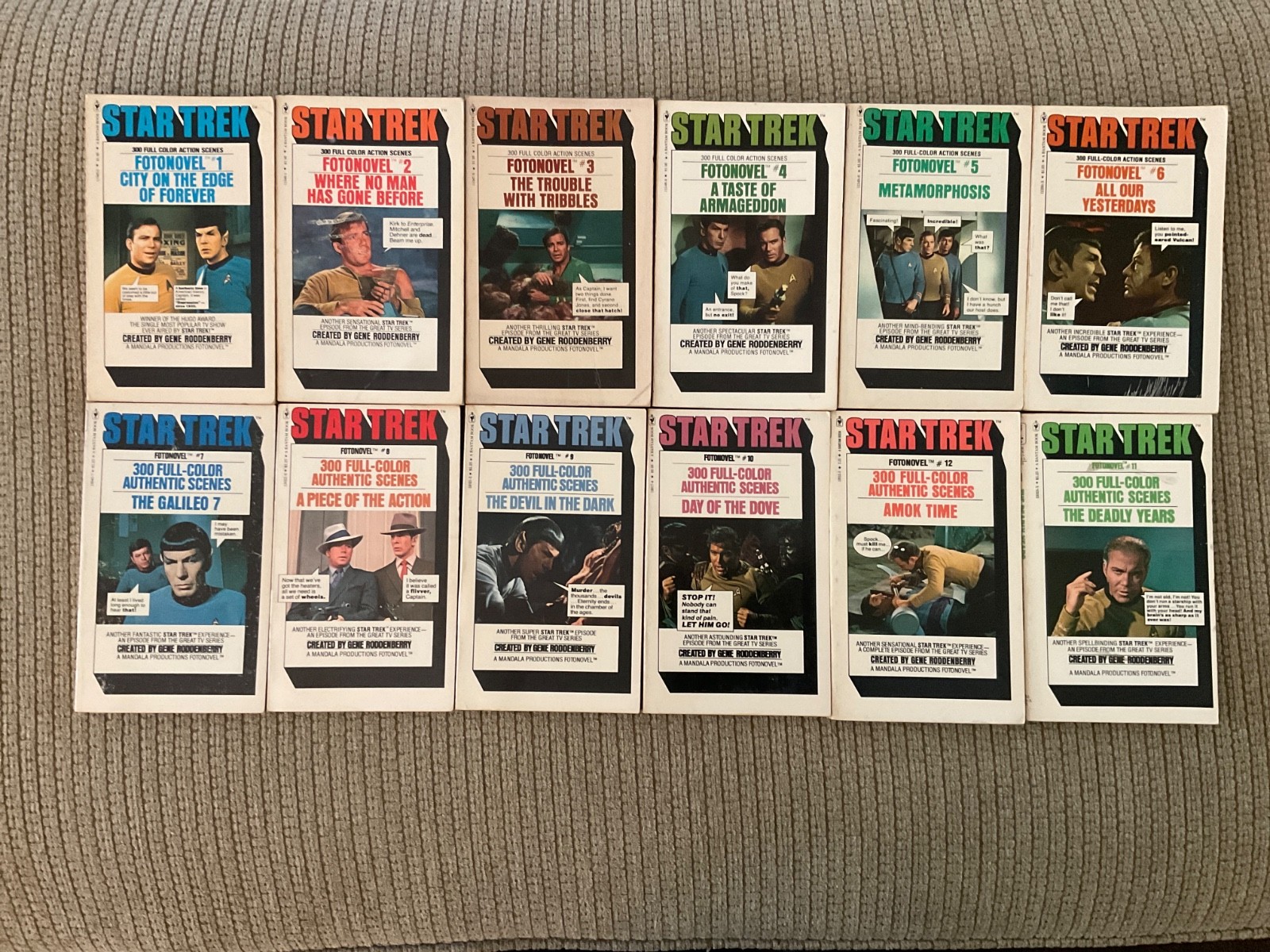 STAR TREK Fotonovel 1977 78 Full Set 1-12 Gene Roddenberry