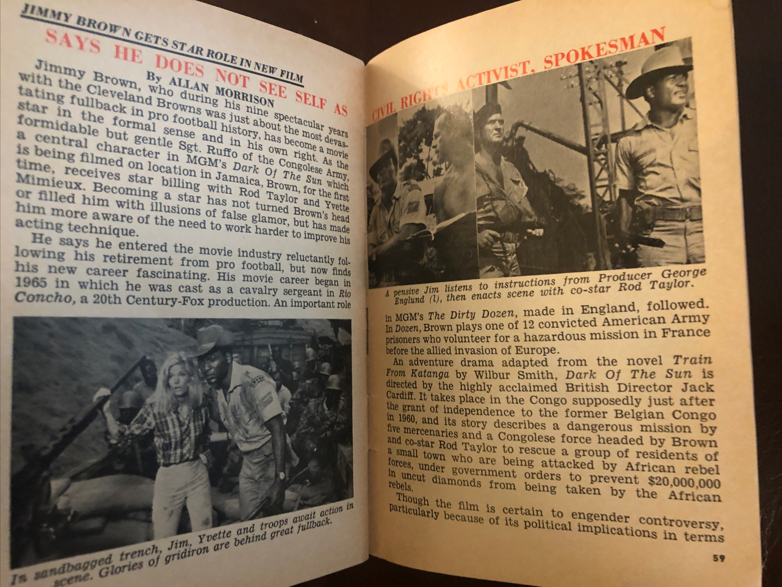 Jim Brown April 13, 1967 JET Magazine Star Role in New Film