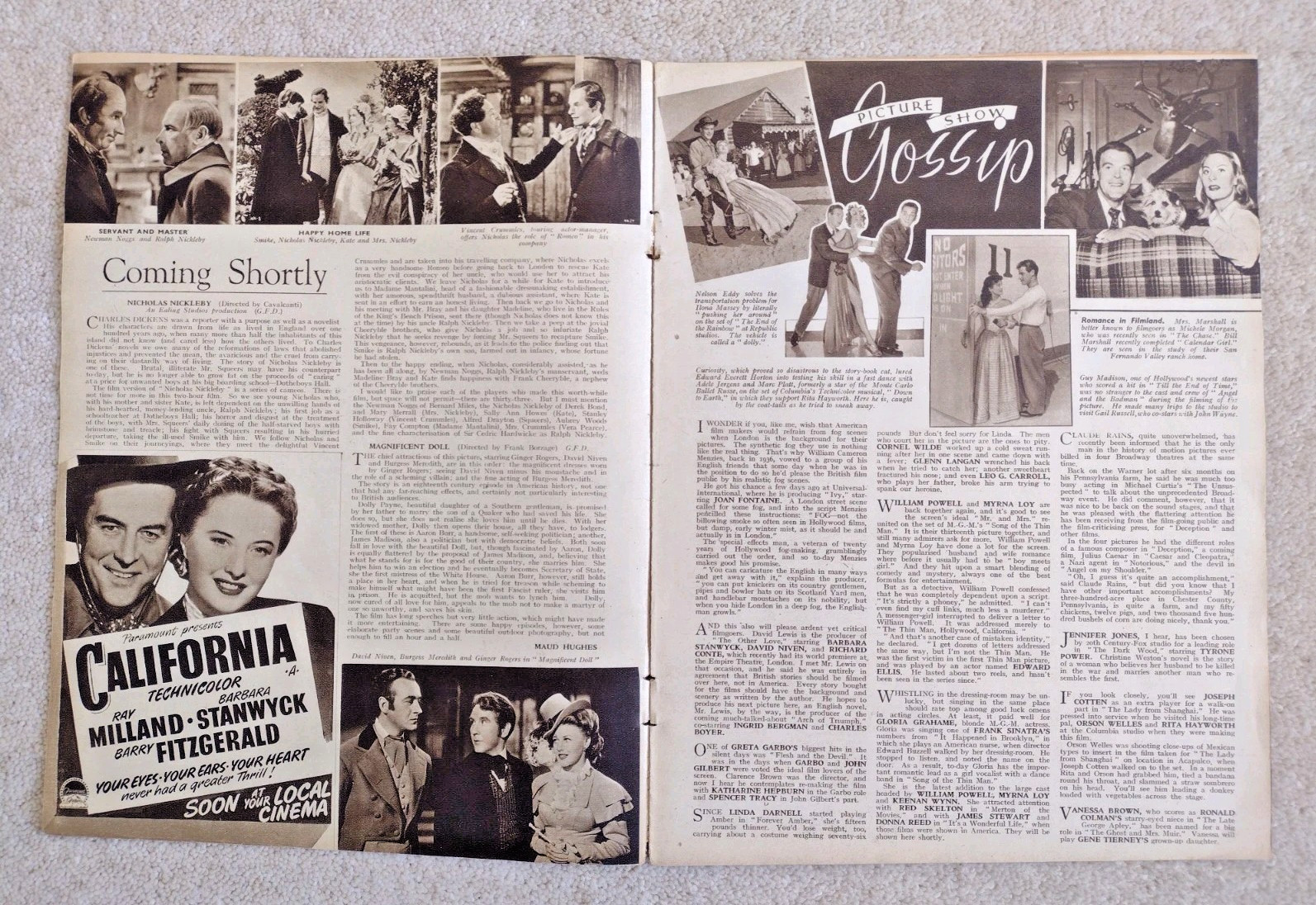 Picture Show magazine 19 April 1947 Notorious Bergman Grant John Mills ++
