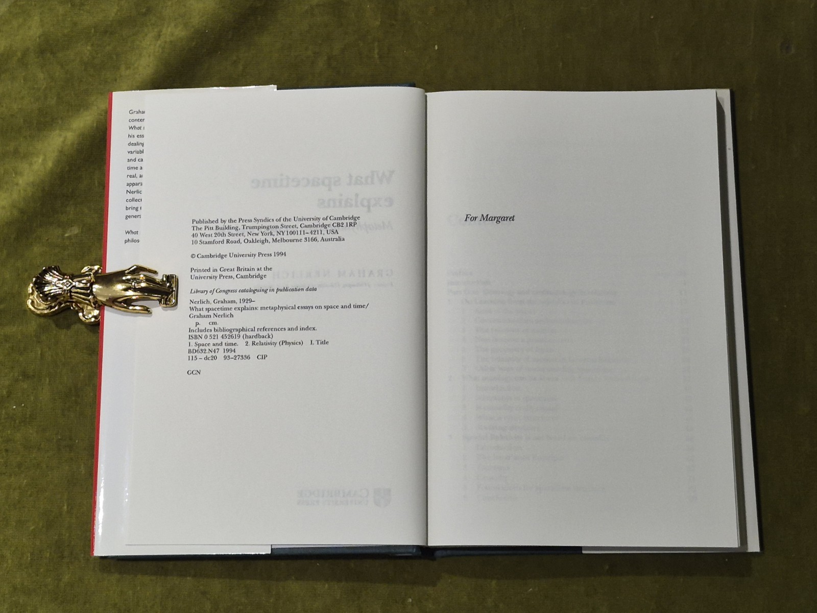 What Spacetime Explains – Graham Nerlich , Cambridge HB DJ 2007