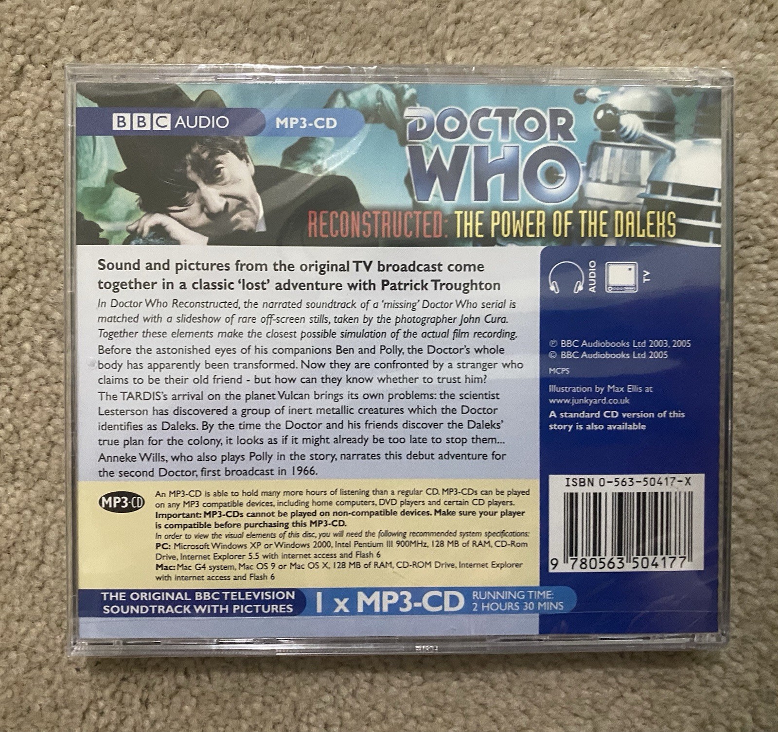 RARE! BBC AUDIO DOCTOR WHO RECONSTRUCTED THE POWER OF THE DALEKS MP3 CD NEW!!