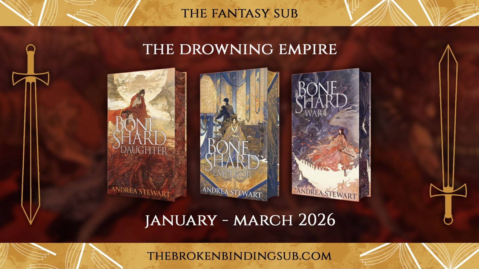 Drowning Empire Trilogy by Andrea Stewart Broken Binding MINT UNOPENED w/ EXTRAS
