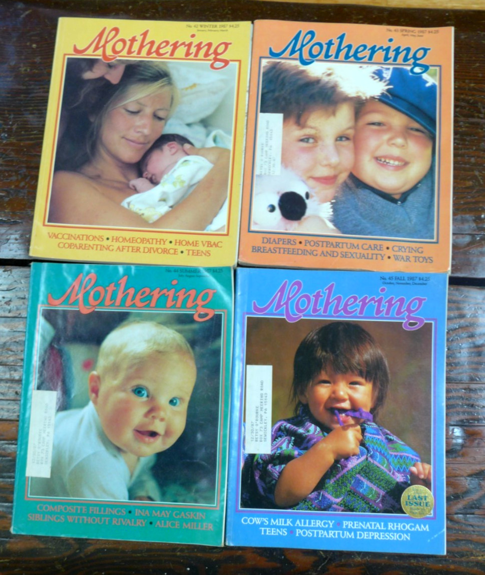 Mothering Magazine 4 Issues 42-45 Spring Summer Fall Winter 1987