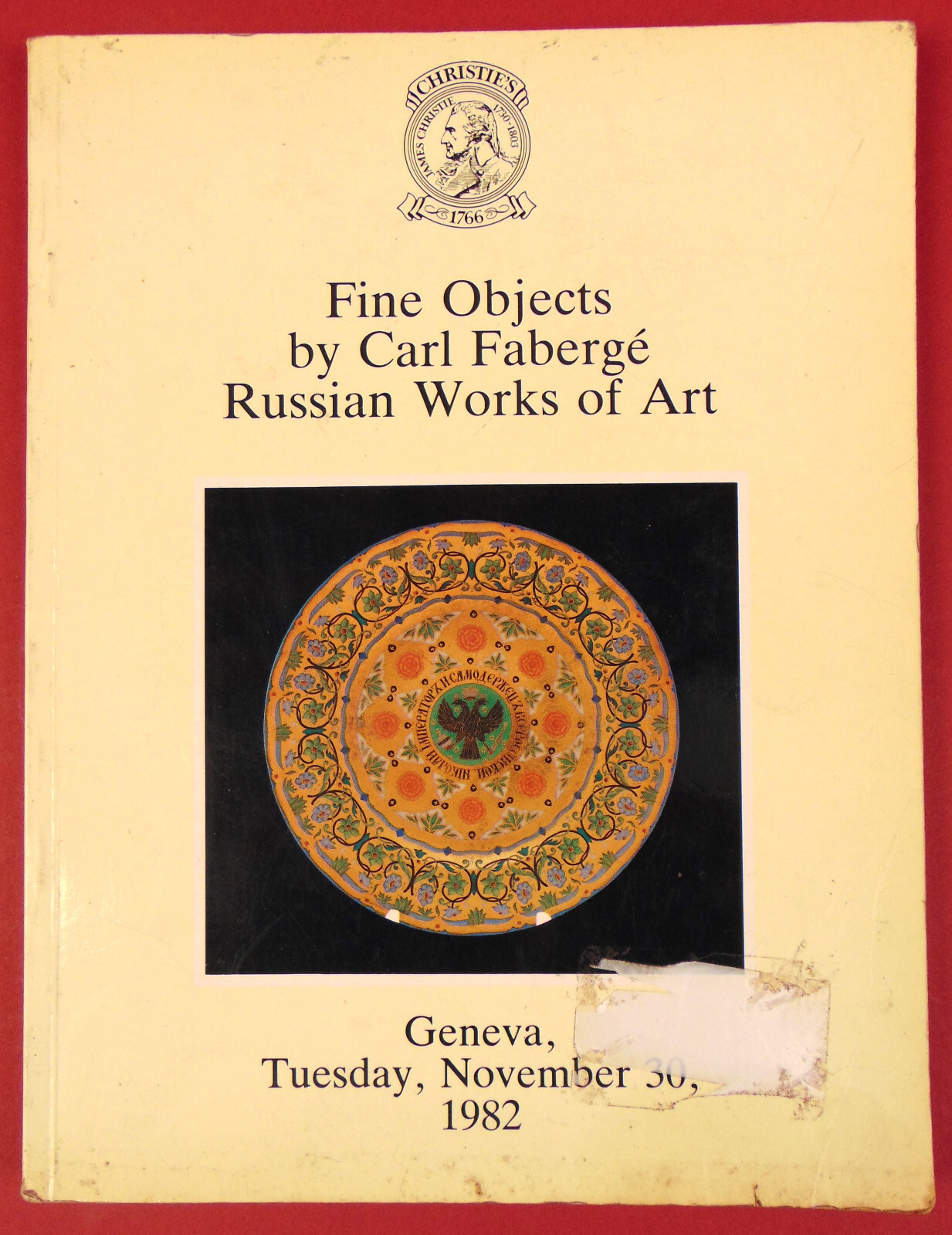 Christies Auction Catalog Russian Faberge Silver Icons Enamels Porcelain 11/1982