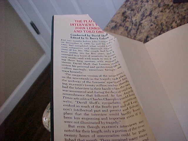 The Playboy Interviews with JOHN LENNON & YOKO ONO 1981 1st Edition HC D/J Wow!!