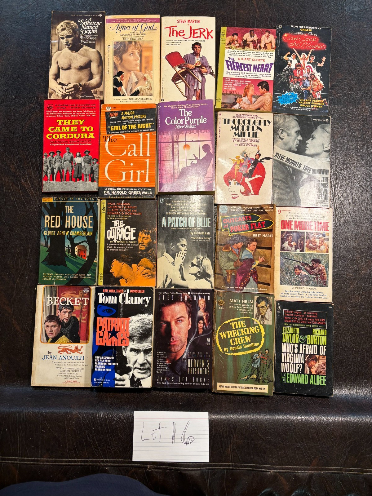 Lot 16 – 20 Movie tie-in paperbacks average VG 1940s-2000s see photos